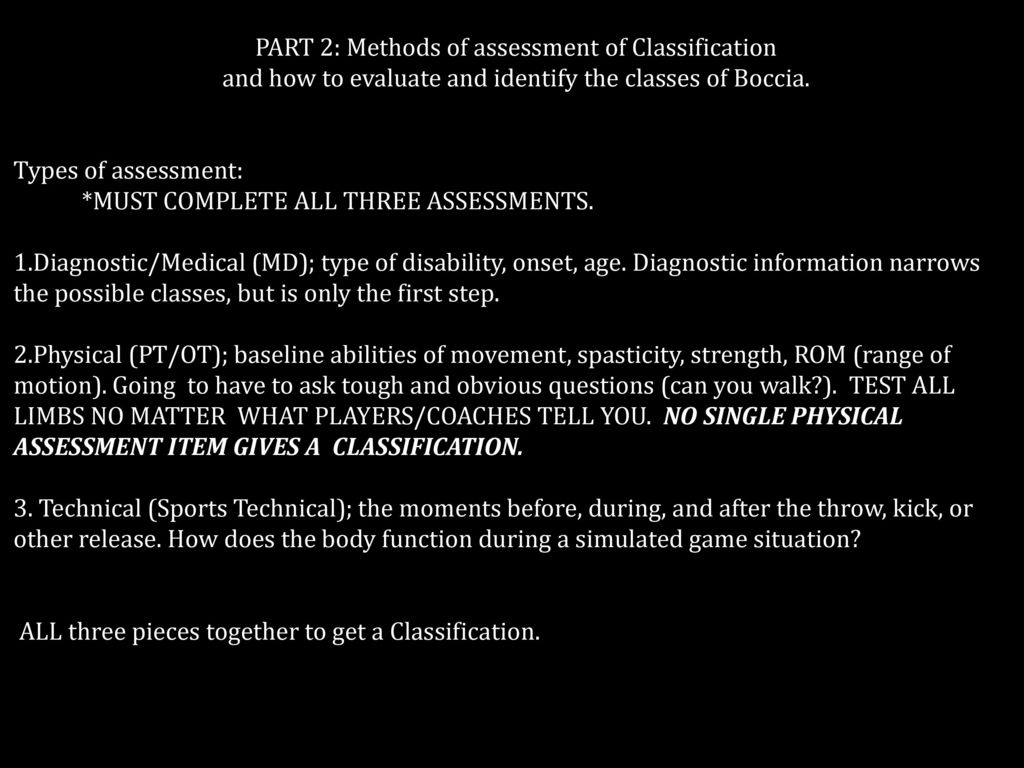 USA BOCCIA CERTIFIED CLASSIFIER PROGRAM COUSRE. ppt download